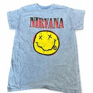 Nirvana Smiley Face Band Tee | medium